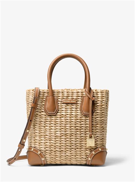 michael michael kors malibu woven straw crossbody|Malibu Woven Straw Tote Bag .